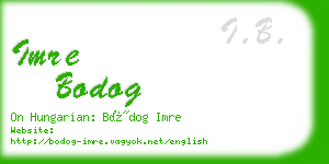 imre bodog business card